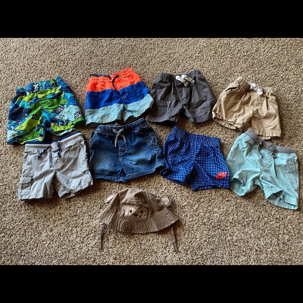 Baby boy shorts and hat